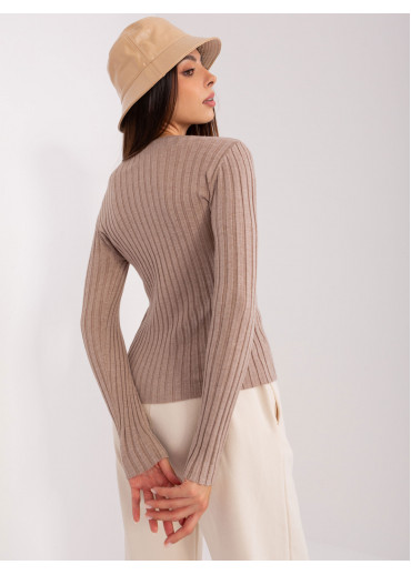 Béžovo hnedé tričko s dlhým rukávom