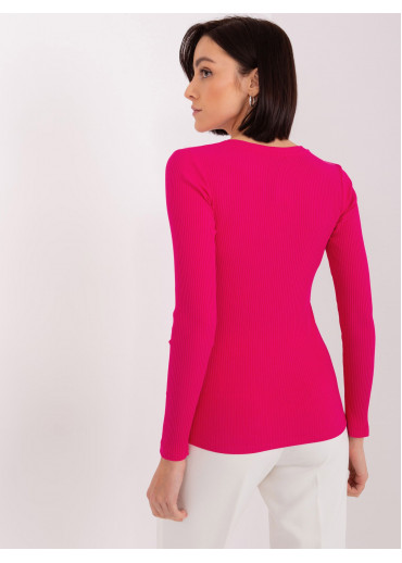 Fuchsiovo ružové tričko s dlhým rukávom