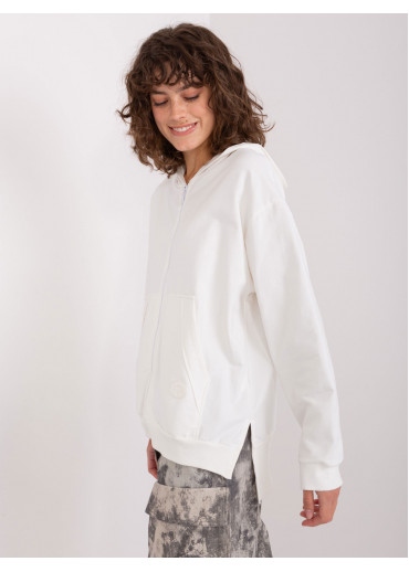 Smotanovo biela mikina s kapucňou