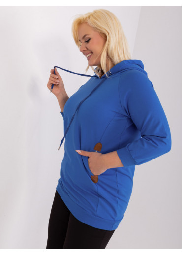 Modrá mikina s kapucňou