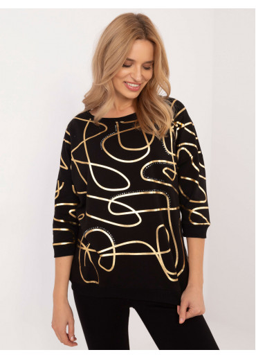 Čierna moderná mikina