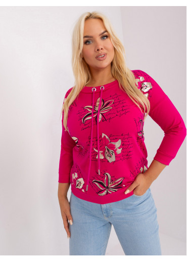 Fuchsiovo ružové tričko s potlačou