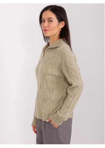 Khaki zelený pulóver