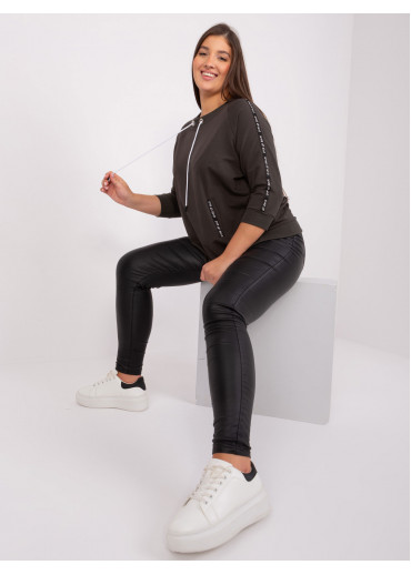 Tmavosivé tričko s 3/4 rukávom