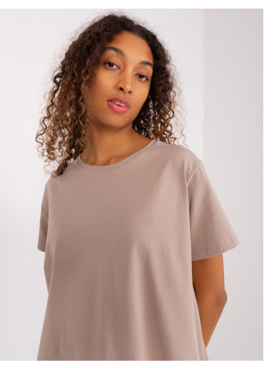 Béžovo hnedé asymetrické tričko