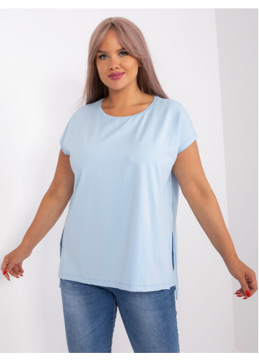 Svetlomodré predĺžené tričko