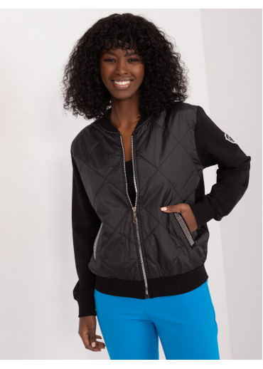 Čierna mikina na zips