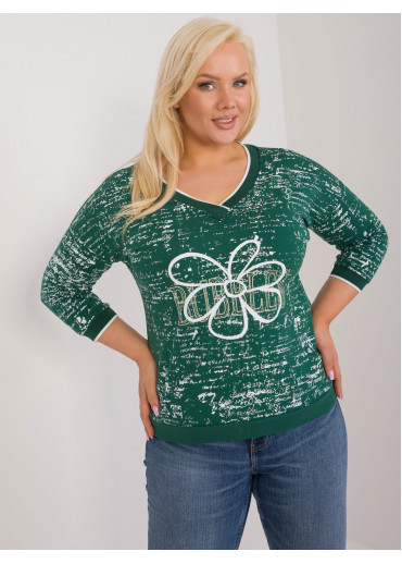 Tmavozelené dámske tričko