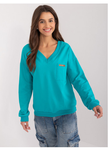 Mätovo zelené dámske tričko s dlhým rukávom