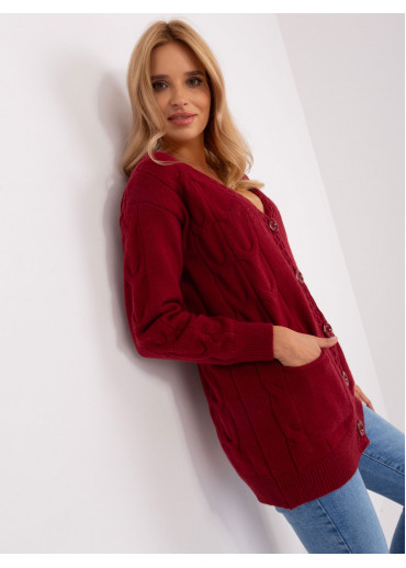 Bordovo červený sveter