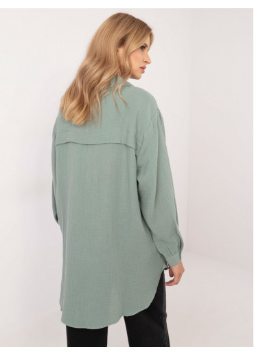 Svetlozelená voľná košeľa