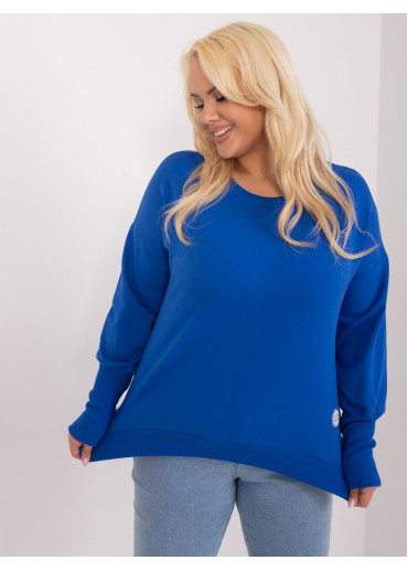 Kobaltovo modré tričko s dlhým rukávom