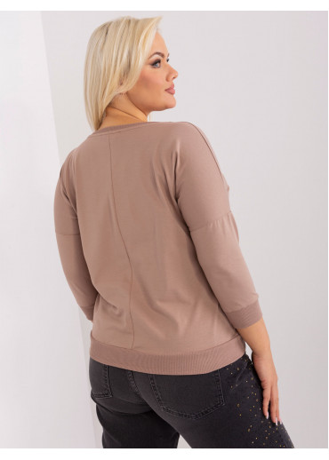 Béžovo hnedé tričko s potlačou