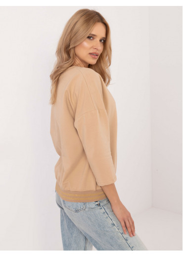 Hnedá dámska mikina s potlačou