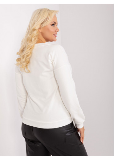 Smotanovo biele tričko s dlhým rukávom