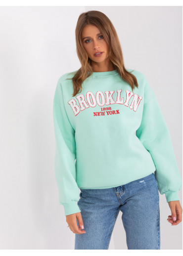 Svetlozelená basic mikina