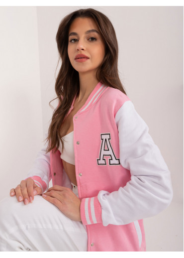 Ružová baseballová mikina