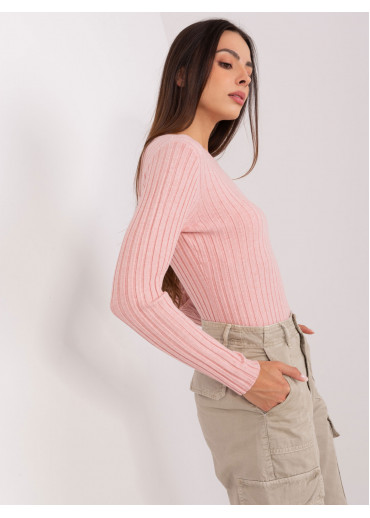 Púdrovo ružové tričko s dlhým rukávom