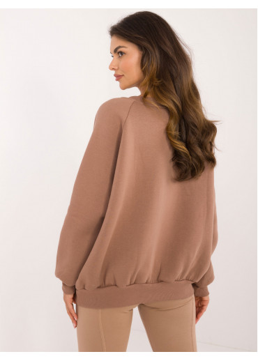 Tmavohnedá dámska oversize mikina