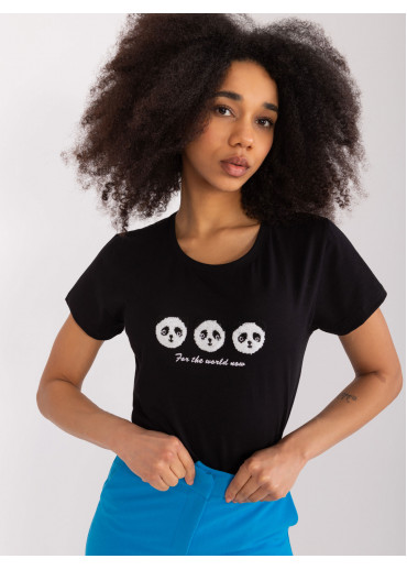 Čierne dámske tričko