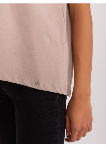 Béžovo hnedé asymetrické tričko