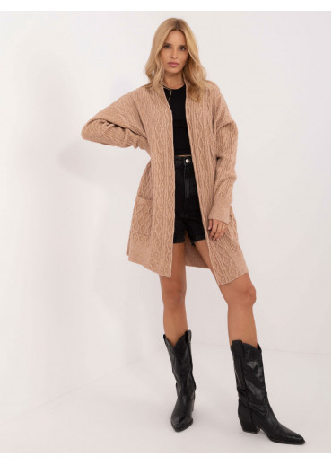 Hnedý dámsky kardigán