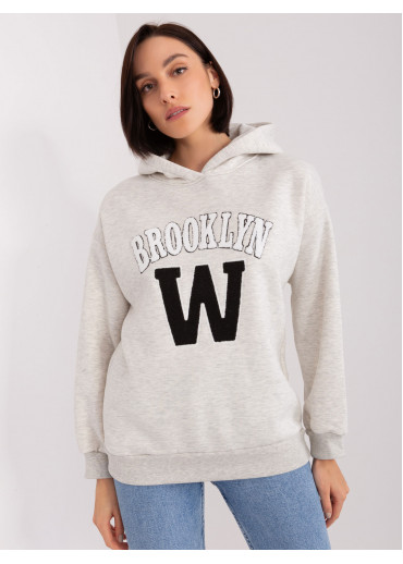 Svetlosivá basic mikina