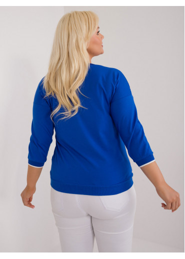 Kobaltovo modré dámske tričko