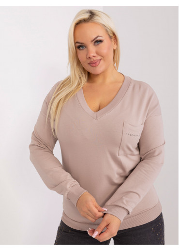 Béžovo hnedé tričko s dlhým rukávom