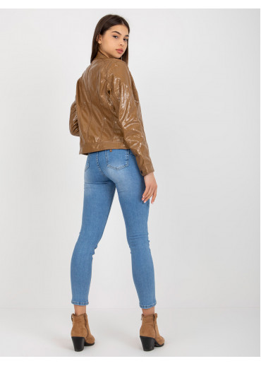 Hnedá koženková bunda