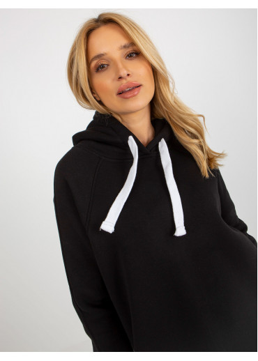 Čierna mikina s kapucňou