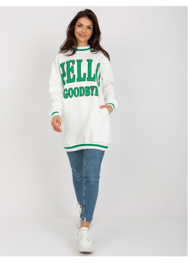 Smotanovo biela mikinová tunika