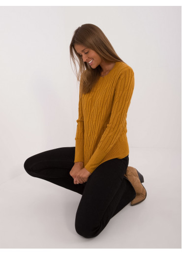 Karamelovo hnedý dámsky sveter