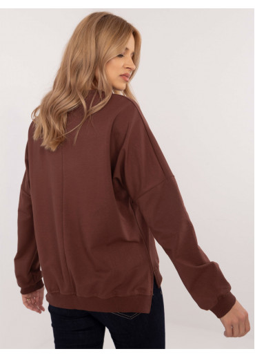 Hnedá dámska mikina s potlačou