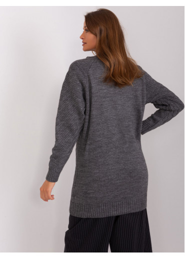 Tmavosivý predĺžený pulóver