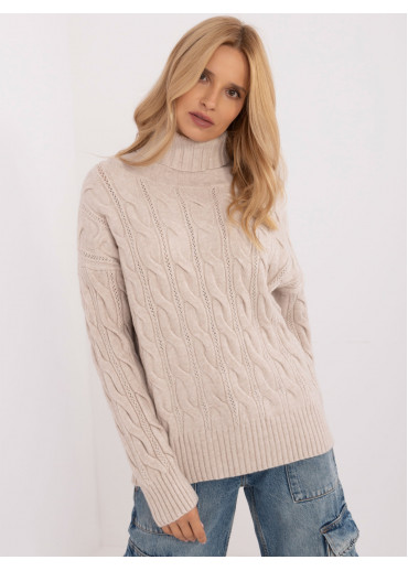 Béžovo hnedý dámsky rolák