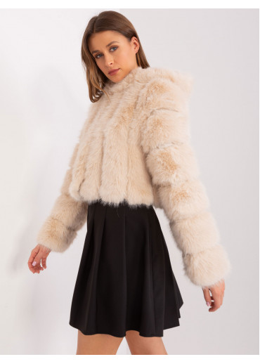 Béžovo hnedá chlpatá bunda