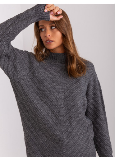 Tmavosivý predĺžený pulóver