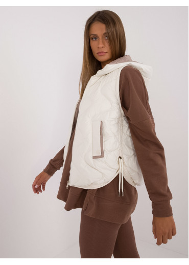 Smotanovo biela dámska vesta