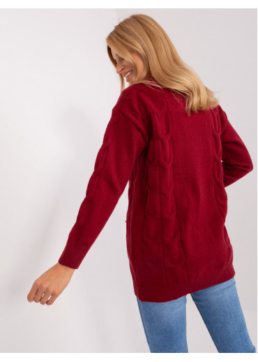 Bordovo červený sveter