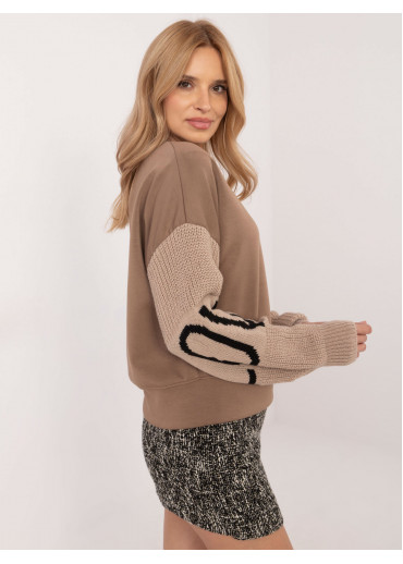 Béžovo hnedý dámsky sveter