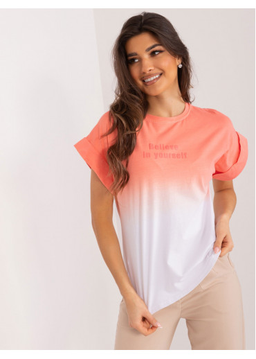 Koralovo ružové tričko s potlačou