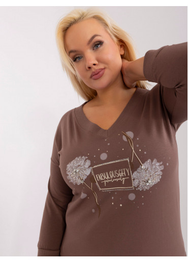 Hnedé tričko s potlačou