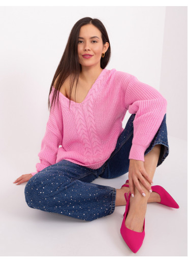 Ružový pulóver