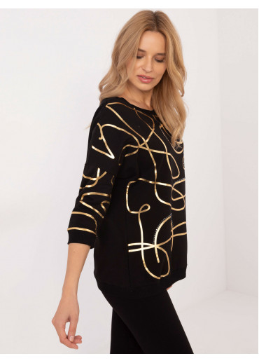 Čierna moderná mikina