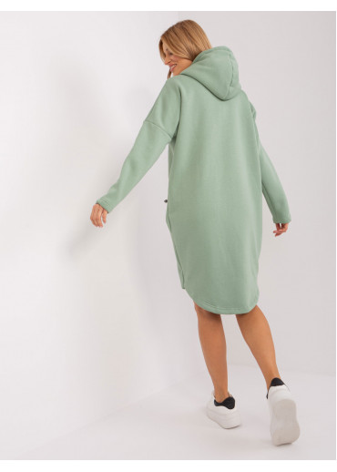 Svetlozelená predĺžená mikina