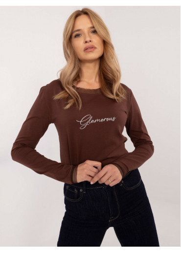 Hnedé tričko s dlhým rukávom