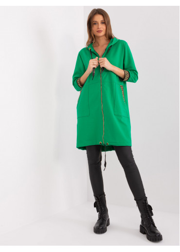 Zelená dlhá mikina