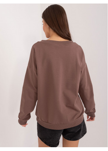 Hnedé dámske tričko s dlhým rukávom