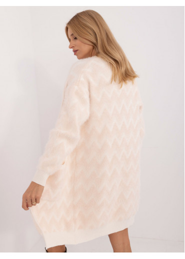 Béžovo hnedý dámsky dlhý kardigán